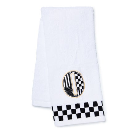Monogram "O" Check Hand Towel