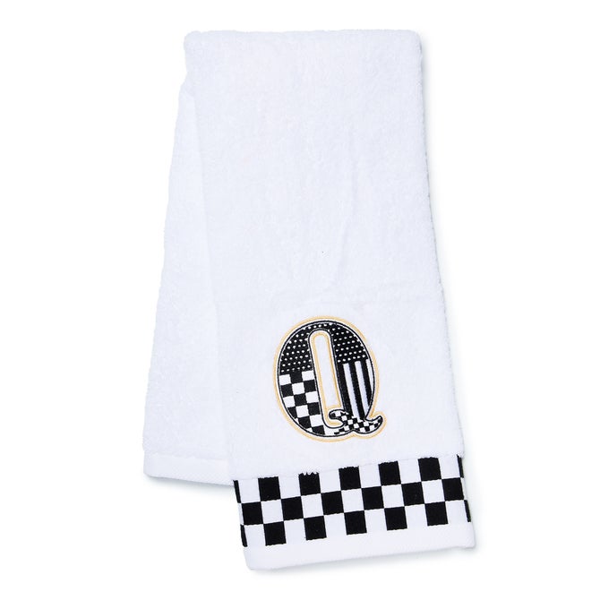 Monogram "Q" Check Hand Towel image number 0