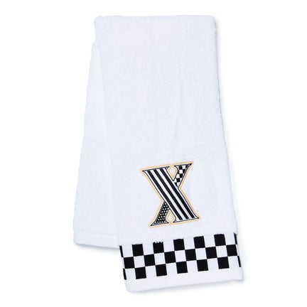 Monogram "X" Check Hand Towel