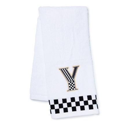 Monogram "Y" Check Hand Towel