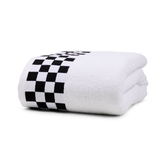 Bath Sheet with Black Check Border image number 0