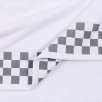 Bath Sheet with Grey Check Border