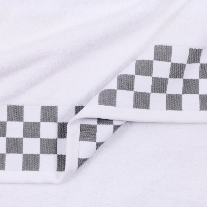 Bath Sheet with Grey Check Border image number 2