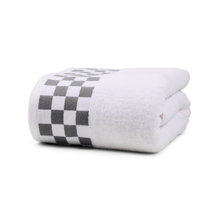 Bath Sheet with Grey Check Border