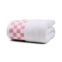 Bath Sheet with Rose Check Border