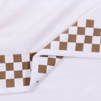 Bath Sheet with Mocha Check Border
