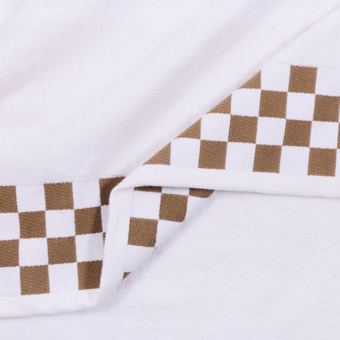 Bath Sheet with Mocha Check Border image number 2