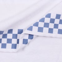 Bath Sheet with French Blue Check Border