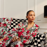 Posh Peanut Wild Rose Check Women's Pajama Set