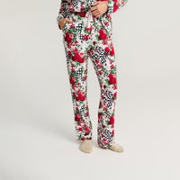 Posh Peanut Wild Rose Check Women's Pajama Set