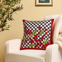 Courtly Check Holly Throw Pillow