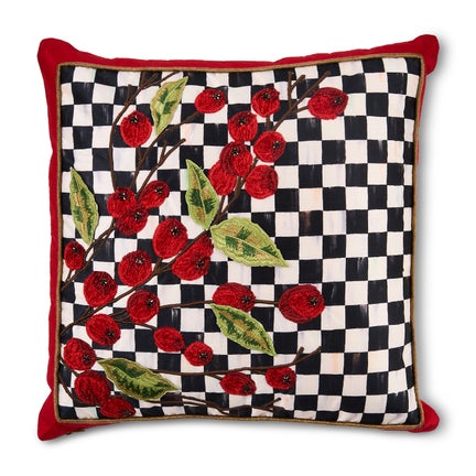 Courtly Check Holly Throw Pillow