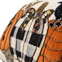 Pumpkin and Crow Lumbar Throw Pillow