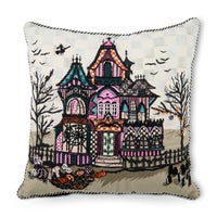 Haunted House Throw Pillow