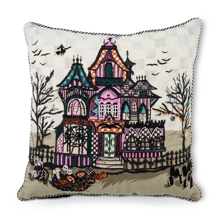 Haunted House Throw Pillow