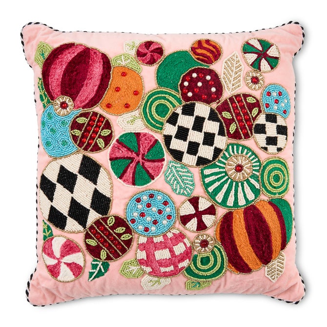 Confetti Jolly Ornament Throw Pillow image number 0