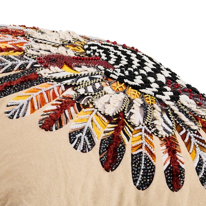 Checked Turkey Throw Pillow image number 3
