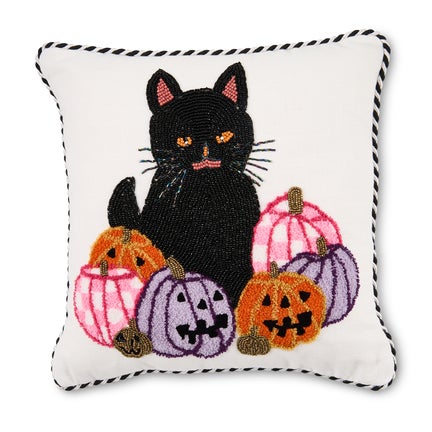 Hocus Pocus Cat Throw Pillow