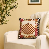 Check Pumpkin Throw Pillow