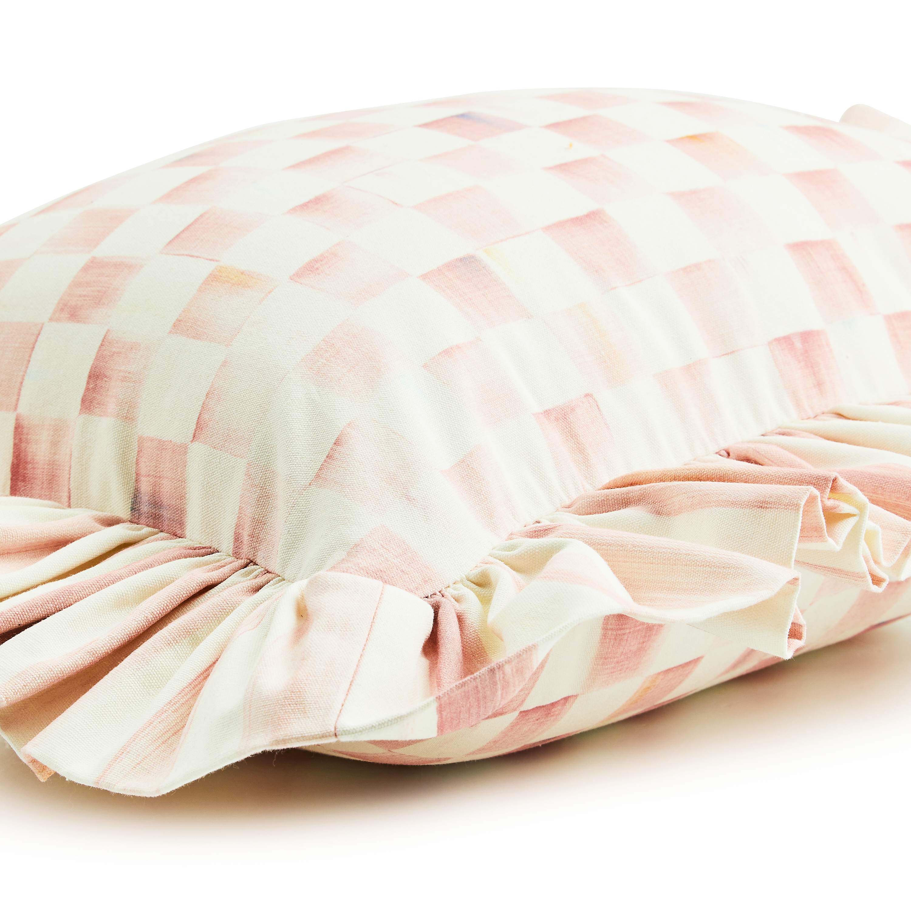 MacKenzie-Childs Rosy Check Lumbar Throw Pillow - Thumbnail 3