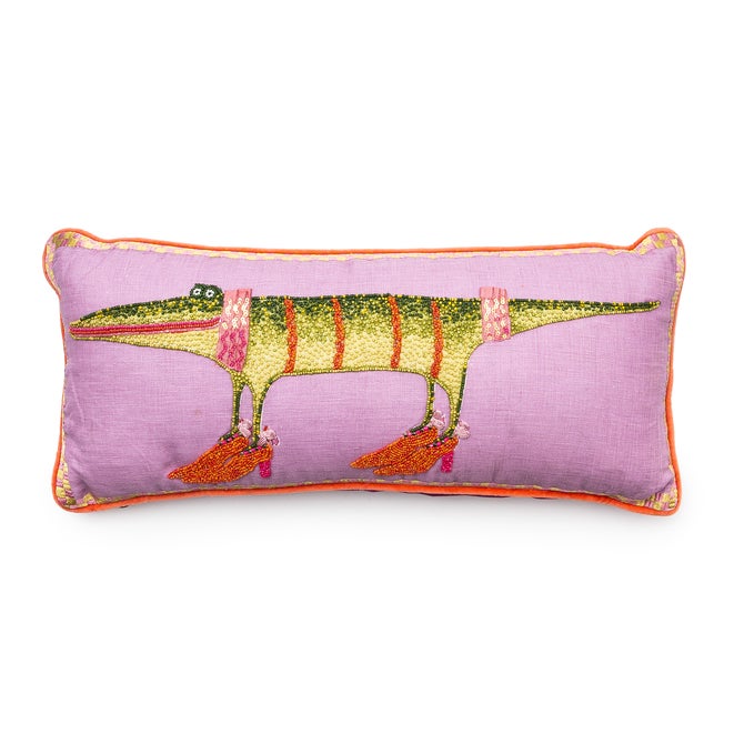 Patience Brewster Gloria Alligator Lumbar Pillow image number 0
