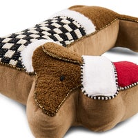Holiday Dachshund Shape Throw Pillow