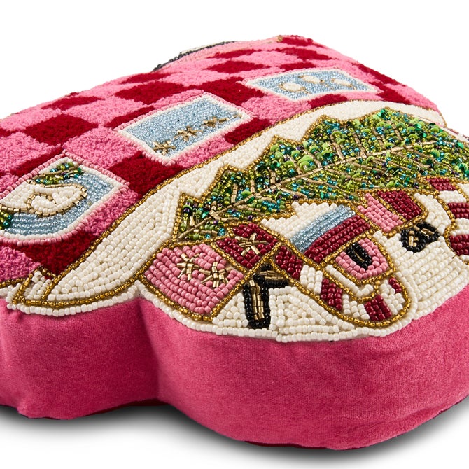 Holiday Bus Shaped Throw Pillow image number 2