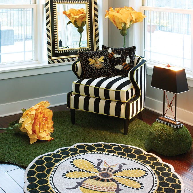 Queen Bee Black Throw Pillow image number 12