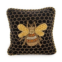 Queen Bee Black Throw Pillow