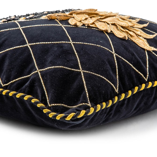 Pineapple Black Pillow image number 2