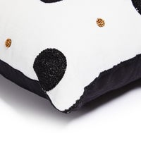 Monogram "U" Beaded Throw Pillow