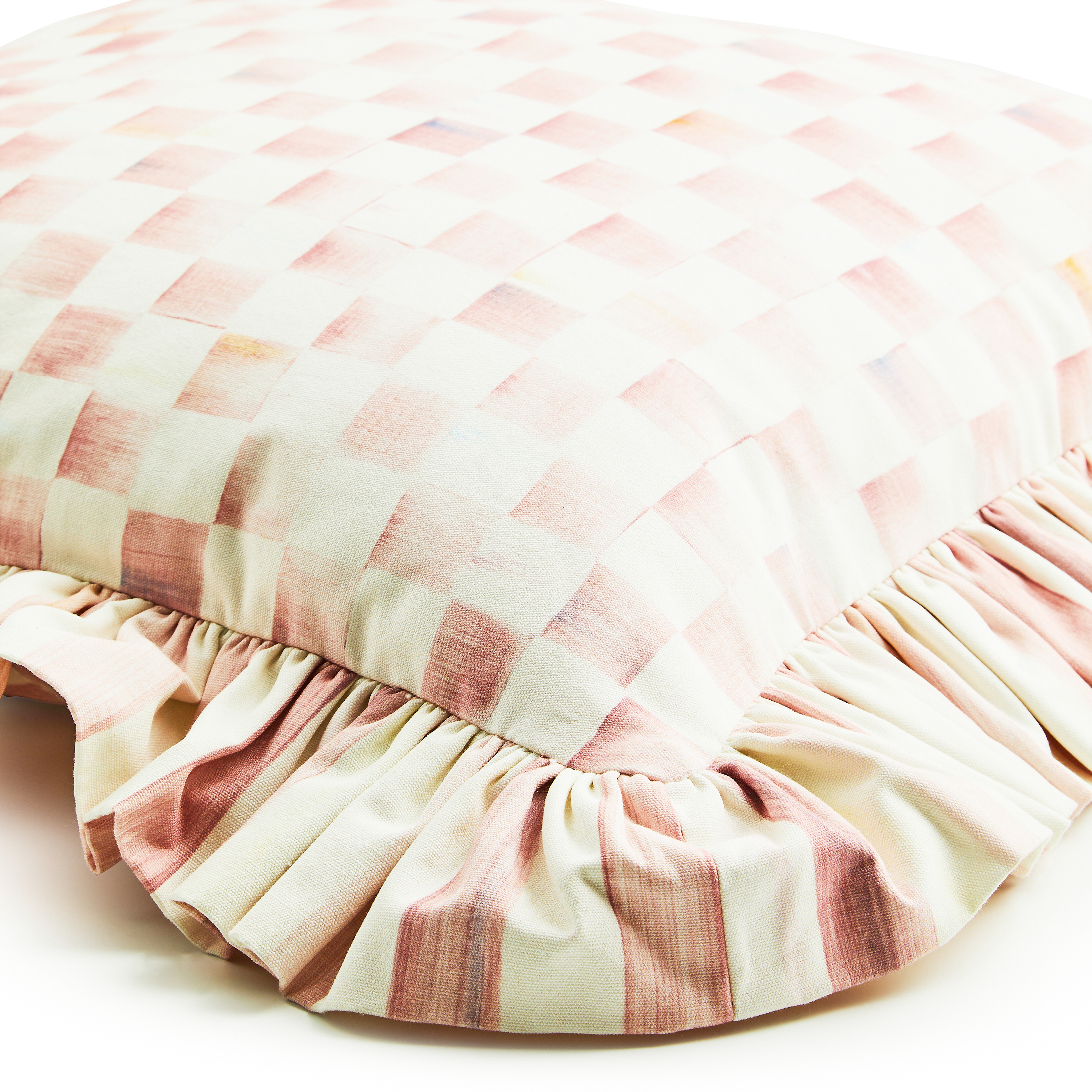 MacKenzie-Childs Rosy Check Throw Pillow - Thumbnail 3