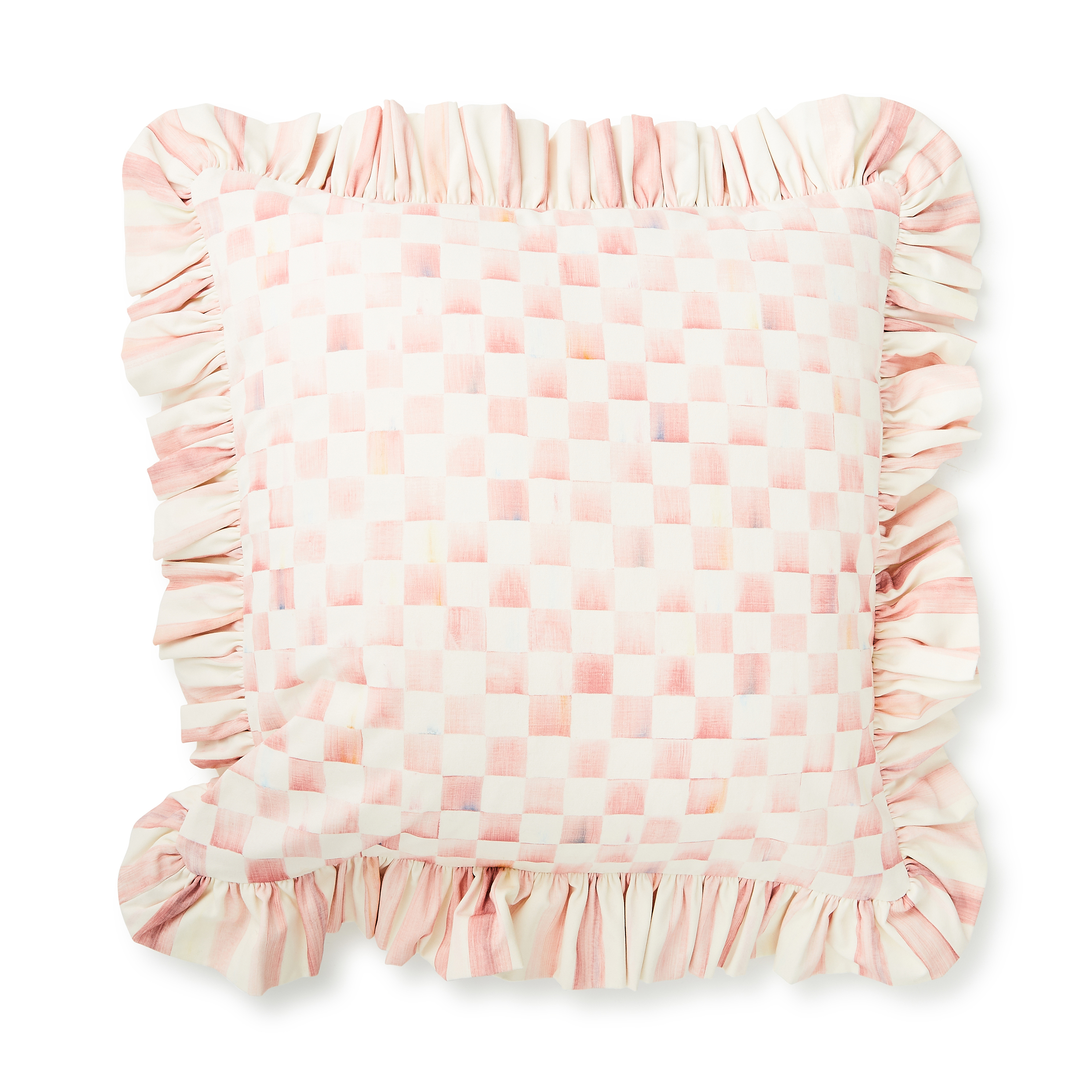 MacKenzie-Childs Rosy Check Throw Pillow - Thumbnail 2