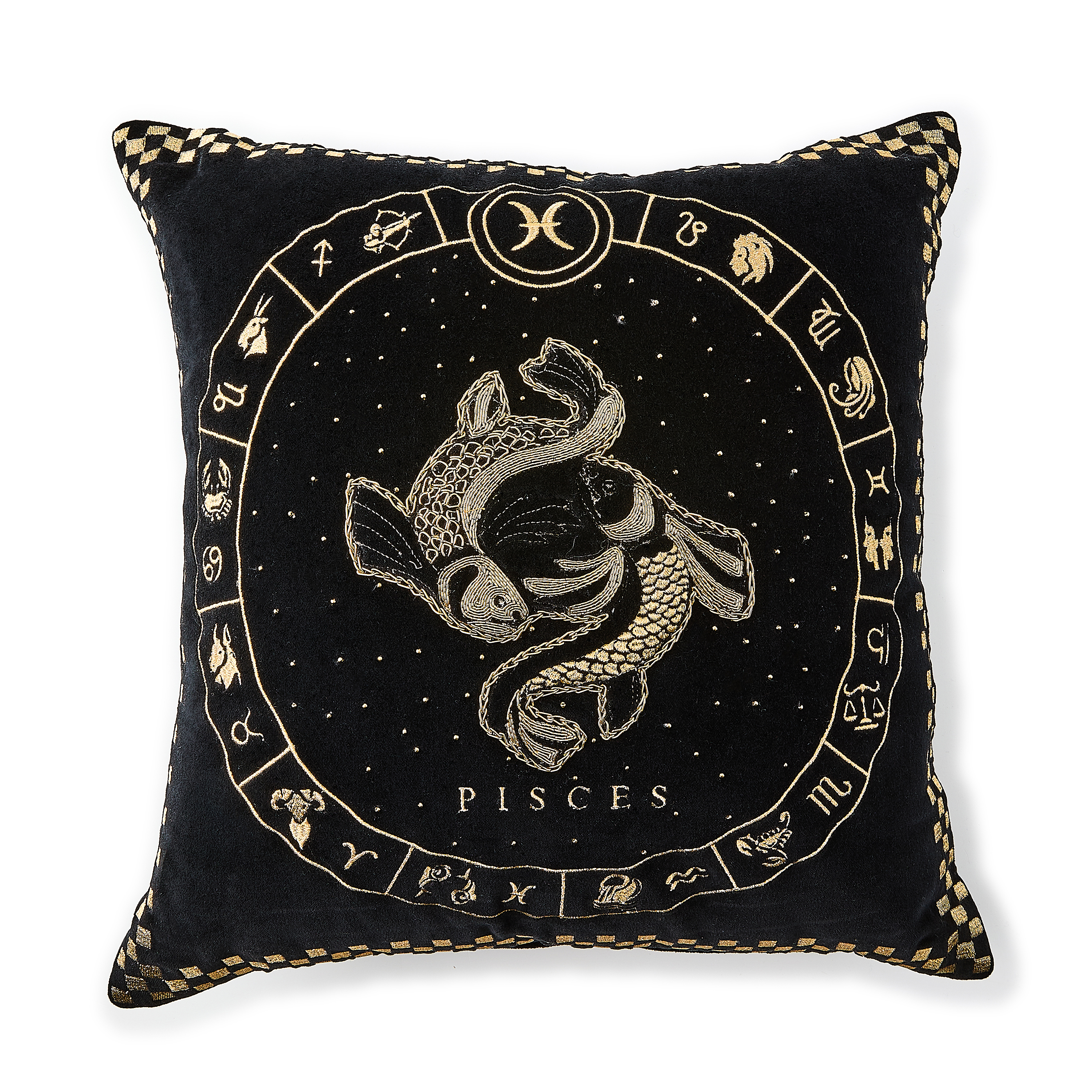 McKenzie-Childs ビーズ　クッション MacKenzie-Childs | Pisces Zodiac Throw Pillow