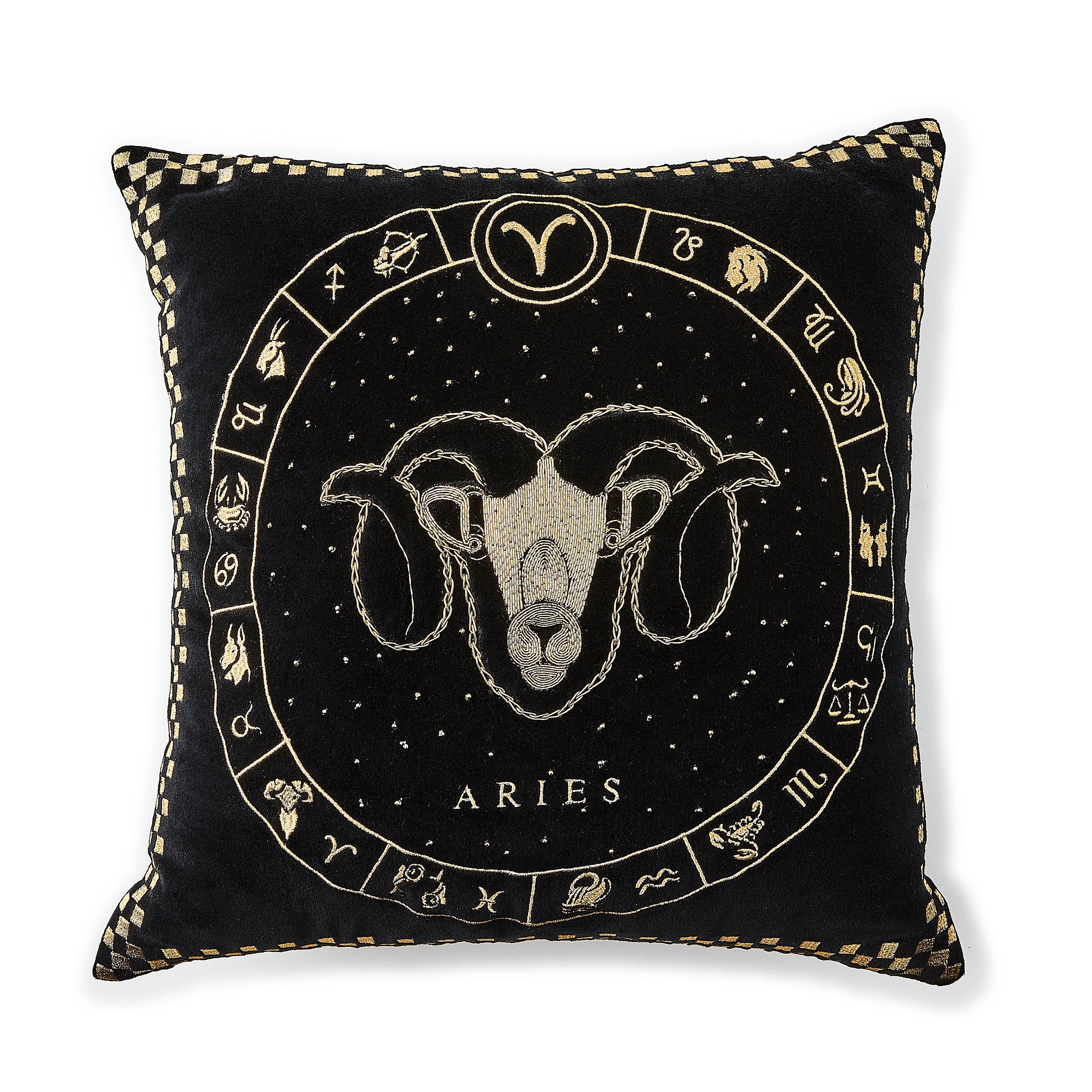 MacKenzie-Childs | Aries Zodiac Throw Pillow
