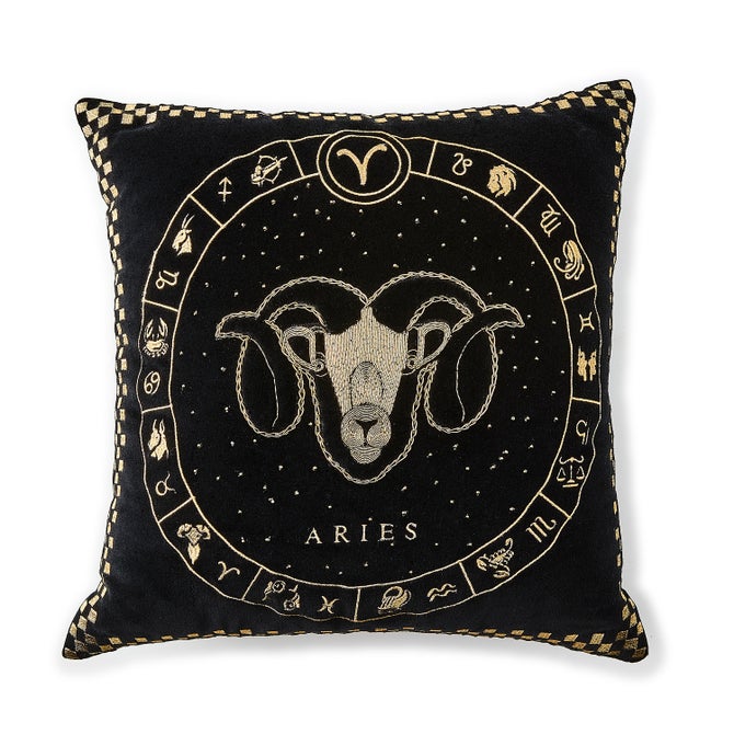 Aries Zodiac Throw Pillow image number 0