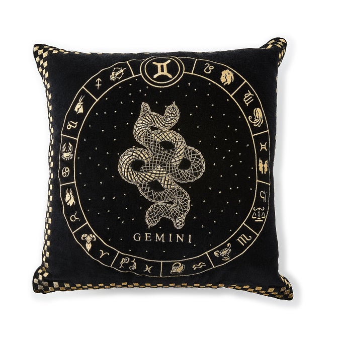 Gemini Zodiac Throw Pillow image number 0