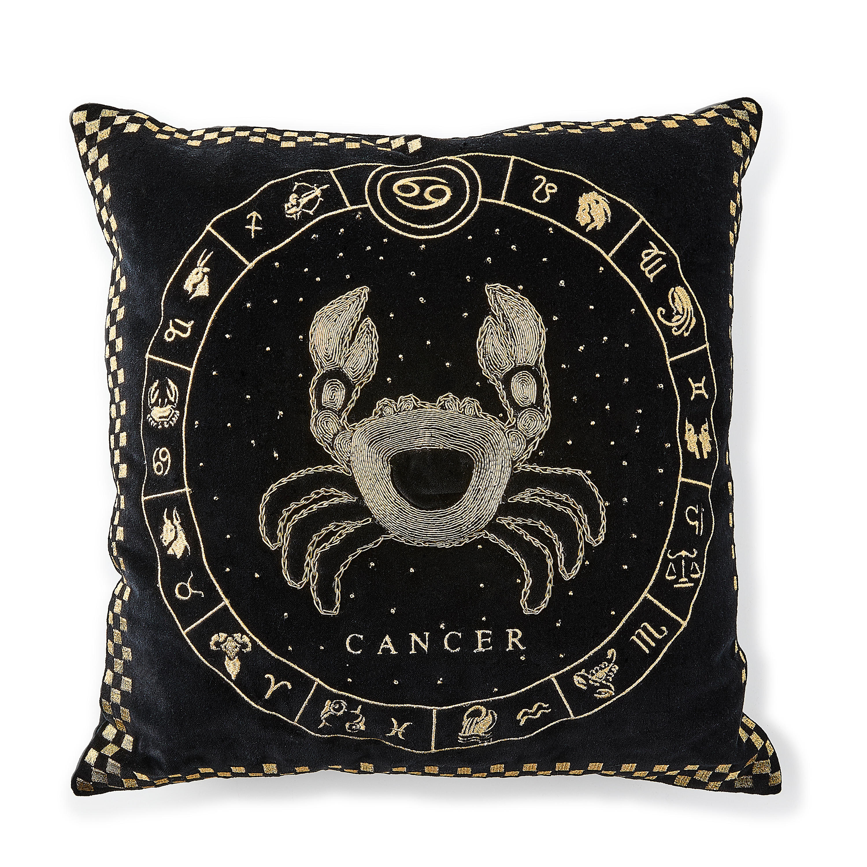 McKenzie-Childs ビーズ　クッション MacKenzie-Childs | Cancer Zodiac Throw Pillow