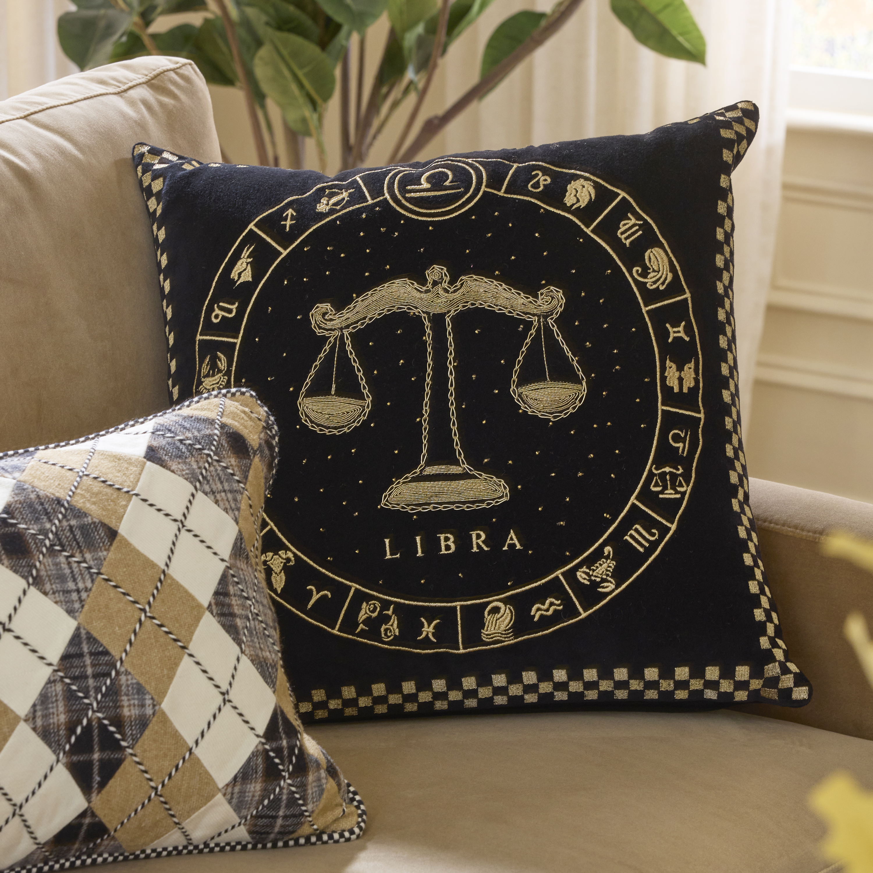 MacKenzie-Childs Zodiac Throw Pillow - Thumbnail 3