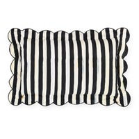 Courtly Check Reversible Scalloped Lumbar Throw Pillow