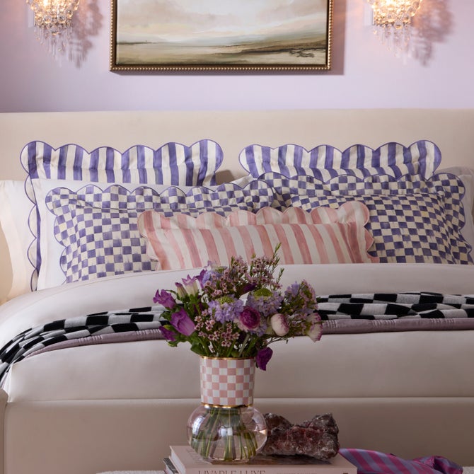 Check Reversible Scalloped Lumbar Throw Pillow image number 7