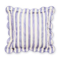 Check Reversible Scalloped Lumbar Throw Pillow