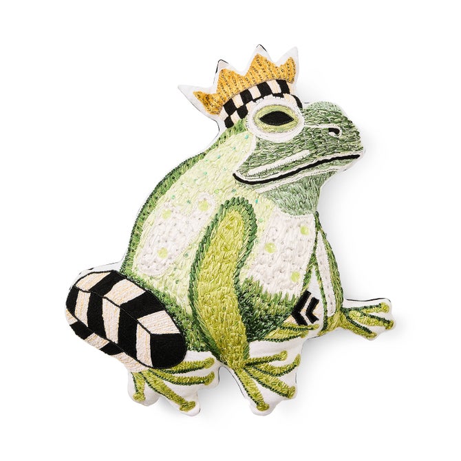 Frog Shaped Throw Pillow image number 0