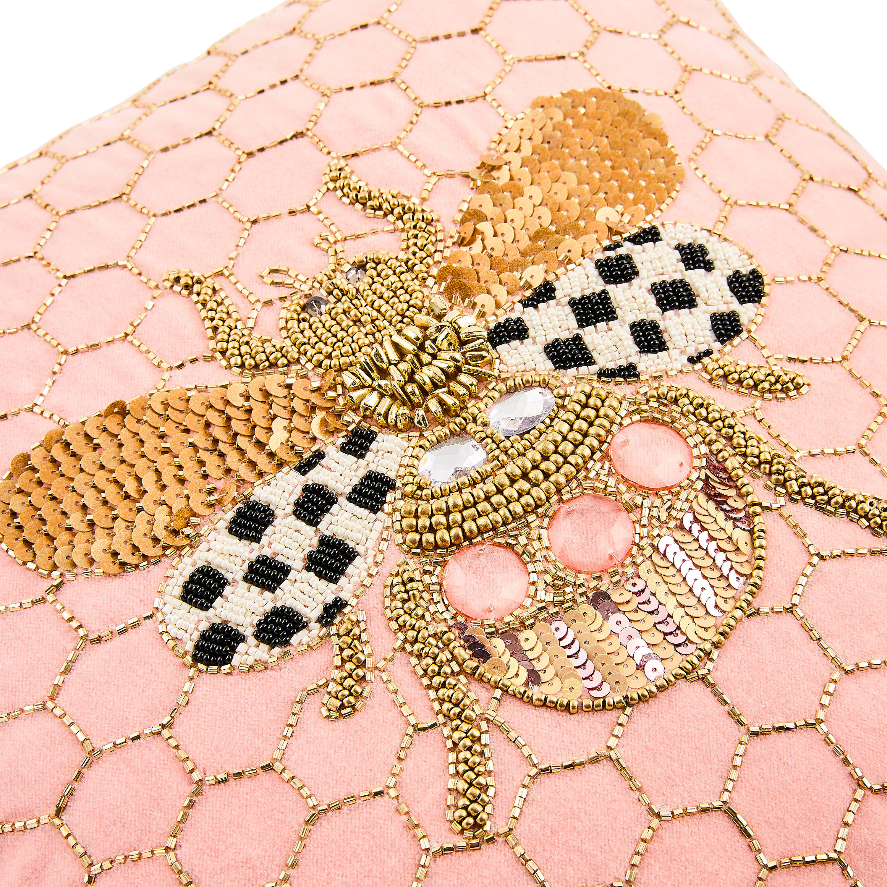 MacKenzie-Childs | Queen Bee Pink Throw Pillow