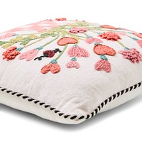 Pink Check Hearts Bouquet Throw Pillow