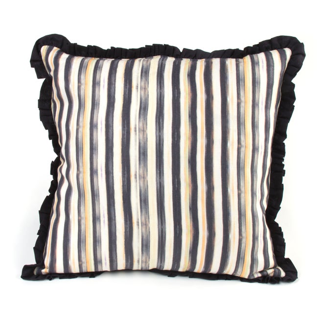 Courtly Check Ruffled Square Throw Pillow image number 2