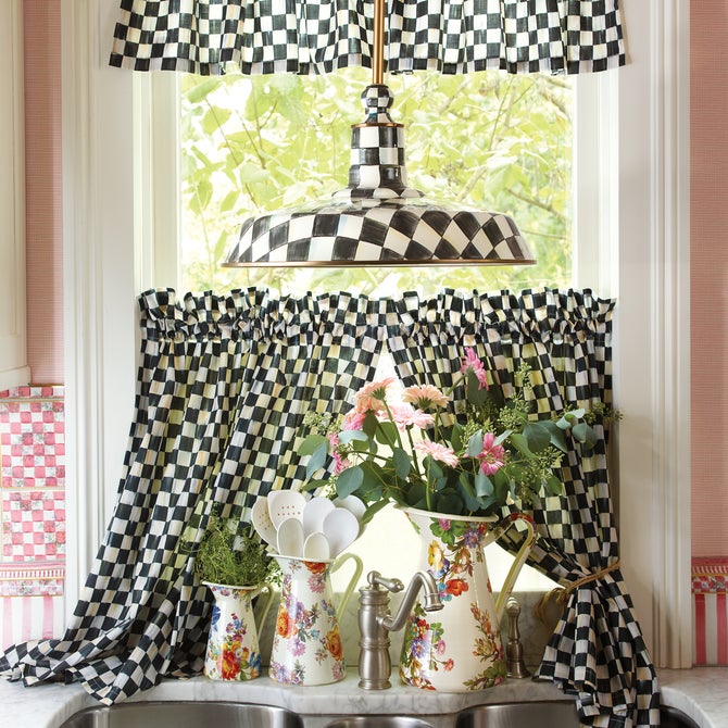 Courtly Check Cafe Curtains, Set of 2 image number 10