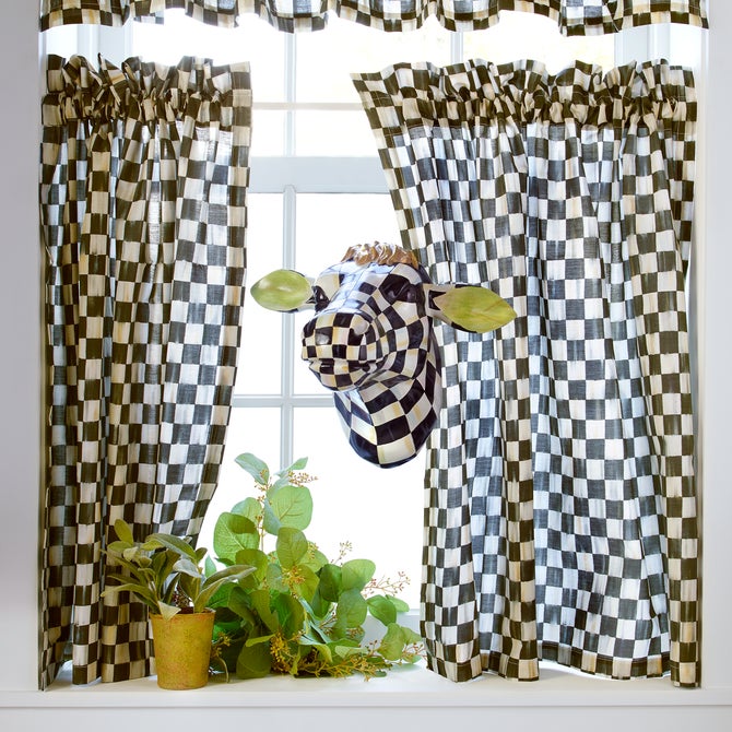 Courtly Check Cafe Curtains, Set of 2 image number 6