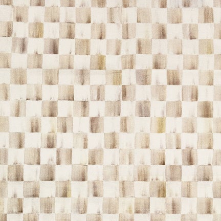Mocha Check Cafe Curtains, Set of 2
