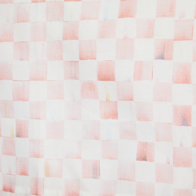 Rosy Check Tab Top Valance image number 1